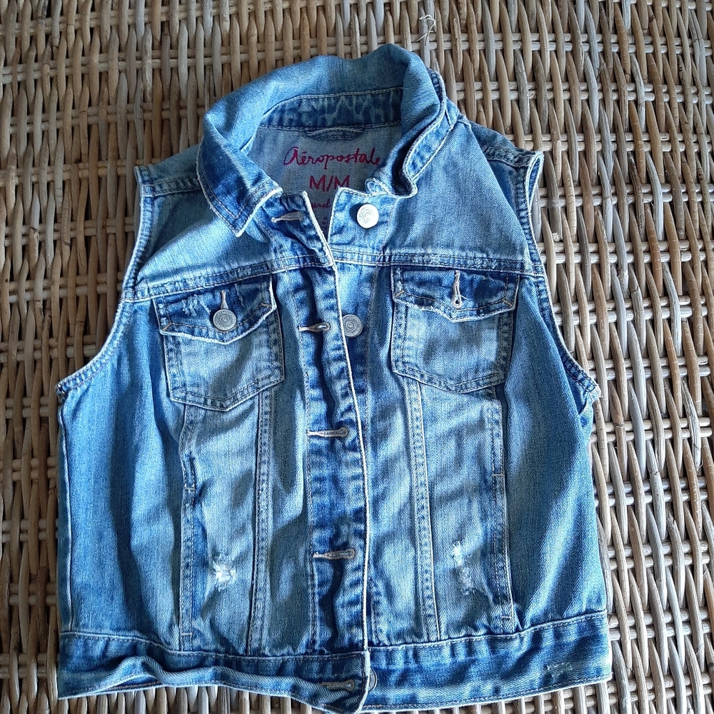 Aeropostale Jean Jacket Vest